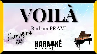 Voilà - Barbara PRAVI (Karaoké Piano Français) Eurovision 2021 #karaoke #piano #instrumental