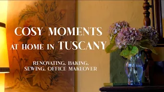 RENOVATING A RUIN: Cosy Fall in Tuscany, Baking Cookies, Romantic Office Makeover, Sewing Curtains