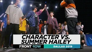 Character vs Summer Hailey |Final Battle Last Round|All Styles |World of Dance Dallas 2019|#WODDAL19