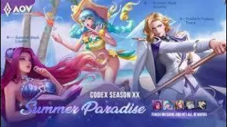 Summer Paradise Codex Season 20 - Garena AOV (Arena of Valor) | RoV | LiênQuânMobile | 傳說對決
