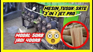 ✅ REVIEW MESIN PEMBUAT TUSUK SATE, RUJI SANGKAR, SUMPIT 3 IN 1 JET PRO KELUAR 6 7 8 LIDI OTOMATIS