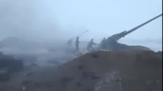 Бой в Дебальцево силиовики ведут огонь по ополчению. Донбасс, АТО, Украина