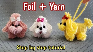 DIY With Me | Cutest Dog Easy Making with Yarn | How to make #dog  | #pet | Perro haciendo con hilo