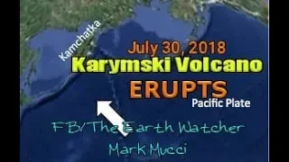 Karymsky 🌋 Volcano in Kamchatka, Russia Blows her Top - July 30, 2018