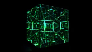 Tesseract NFT Hypercube Infinity Mirror Art Sculpture by Nicky Alice