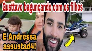 O SORRISO NÃO CABE NA BOCA! Gusttavo Lima Brinca e se Diverte com os Filhos e Andressa se ASSUST4!