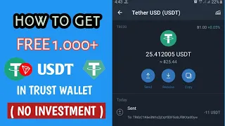 How To Get Free 1000 USDT Into Trust Wallet (No Investment).