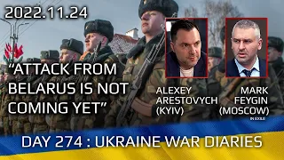 War Day 274: war diaries w/Advisor to Ukraine President, Intel Officer @arestovych & #Feygin