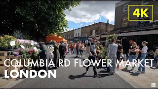 LONDON | Columbia Road Flower Market | 4K Walk