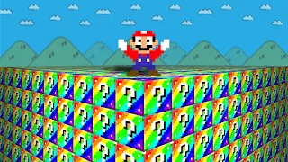 Cat Mario: Whai if  Mario have 9999 Rainbow Question Blocks in Super Mario Bors. ?