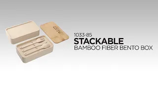 1033-85 Stackable Bamboo Fiber Bento Box