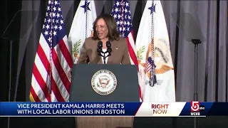 Vice President Kamala Harris speaks with local labor leaders