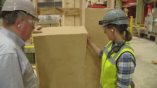Maine business creating building insulation out of waste wood, and doing it in an old paper mill