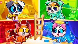 Giant Dollhouse Party Song 😻🏠 Funny Music Videos with Kitties & Puppies | Purrfect Kids Songs