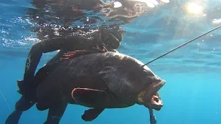 Ψαροντούφεκο🏆ΡΟΦΟΣ 27KG-Spearfishing Sakis Tsonis Dusky Grouper 27KG