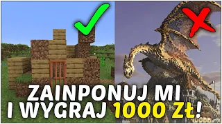 ZAPROSIŁEM MOICH WIDZÓW NA SERWER, KTO MI NAJBARDZIEJ ZAIMPONUJE WYGRA 1000ZŁ W MINECRAFT!