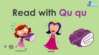 Consonant Letter Qu qu  + related words | Child learning by himself | EFL | Go Phonics 1B Unit 13