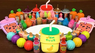 Mixing Random Things into Glossy Slime ! Satisfying Slime Video #755