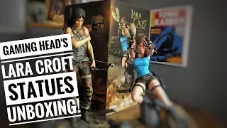 Unboxing and Overview of Gaming Head's Lara Croft Statues!