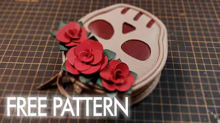 The EASIEST way to make a leather flower with a FREE pattern!!!!