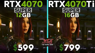 RTX 4070 Super vs RTX 4070 Ti Super | R7 7800X3D | Tested in 15 games