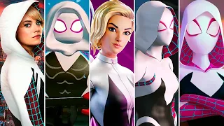 Evolution of Spider Gwen Stacy in Spider-Man Games