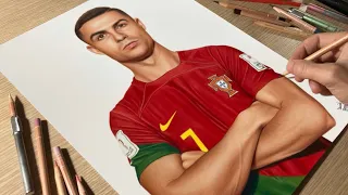 Drawing Cristiano Ronaldo (Portugal) • Time Lapse