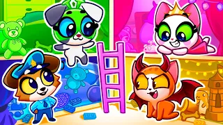 Secret Room Under The Bed Song | Color Game with Kitties & Puppies | Purrfect Songs & Nursery Rhymes