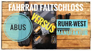 Faltschloss im Vergleich Ruhr West versus Abus Bordo 6500