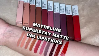 MAYBELLINE SUPERSTAY MATTE INK Liquid Lipstick Swatches 2019