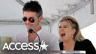 Kelly Clarkson Interrupts Simon Cowell's Speech at Hollywood Walk Of Fame Ceremony