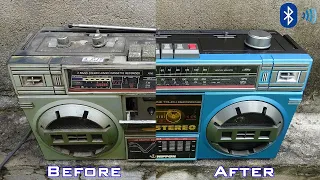 Building Bluetooth Speaker From Old Stereo Radio Cassette Recorder