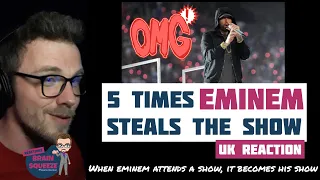 Eminem Steals the Show Five Times! | WHEN EMINEM ATTENDS A SHOW, IT BECOMES HIS SHOW | UK REACTION