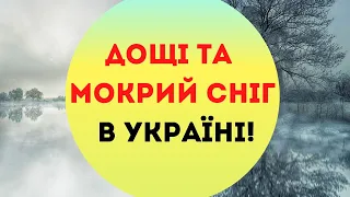 Сьогодні в декількох областях України пройдуть дощі та мокрий сніг