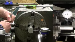 Dialing in a 4-jaw lathe chuck