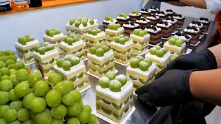 Fruit overflowing! Making various cream cake with seasonal fruits top4 - korean street food