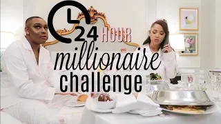 24 hour overnight challenge as millionaires!