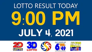 Lotto Results Today July 4 2021 9pm Ez2 Swertres 2D 3D 6/49 6/58 PCSO