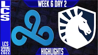 C9 vs TL Highlights | LCS Spring 2022 W6D2 | Cloud9 vs Team Liquid