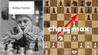 Bobby Fisher beats a Grandmaster in 10 moves! (But Reshevsky plays on)