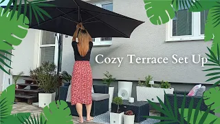 Cozy Terrace Set Up inTHEmiddle of Concrete | Spring Time Fix Ups around the House | Family Vlog