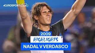 Rafael Nadal outlasted Fernando Verdasco to reach the 2009 Australian Open final! | Eurosport Tennis