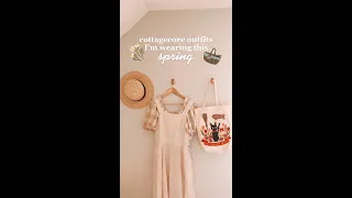 🌼🌷🧺 cottagecore outfits I'm wearing this spring ❀ #shorts #cottagecore #cottagecoreaesthetic