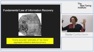 Turing Lecture: Dr Cynthia Dwork, Privacy-Preserving Data Analysis