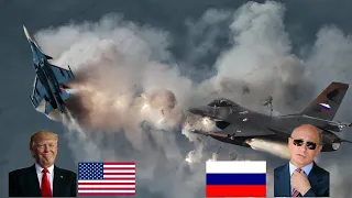 World shock! Russian Yak-141 fighter jet pilot blew up an entire US F-22 raptor fighter jet