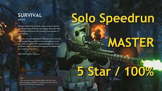 Star Wars Battlefront 2015 - Solo Survival on Endor (Master 100%) - Speedrun [17:59]