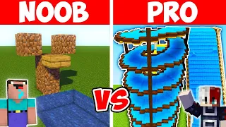 Minecraft NOOB vs PRO: GIANT WATER PARK BUILD CHALLENGE (Hindi)