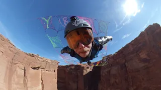 Wingsuiter Flys Through 20’ Hole in Space Net! // Daniel Ristow
