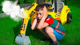 Artem pretend play with TRUCKS for Kids | Funny stories about Cars