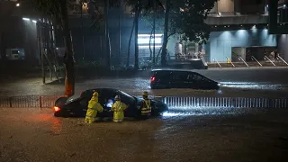 Hong Kong Swamped by Record Rain